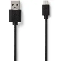 Nedis CCGT60500BK20, 2 m, USB A, Micro-USB A, USB 2.0, 0,48 Gbit/s, Schwarz