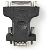 Nedis VGA-Adapter - VGA Stecker - DVI-I 24+5-Pin Buchse - Vernickelt - Gerade - ABS / Metall - Schwarz - Blister