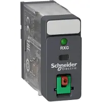 Schneider Electric Electric RXG12B7 Steckb. Interface-Relais RXG, 1 W, 10 A, 24 VAC, mit LED, mit Prüftaste - 10 Stück