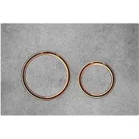 Geberit Sigma50 Betätigungsplatte für 2-Mengen-Spülung, Metallfarbe rotgold, rund, 115.650.JV.1, Farbe: rotgold / Betonoptik
