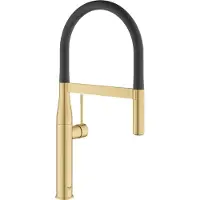 GROHE Essence, Standard, Schwarz, Gold, Hebelgriffe, Einzelbild, 1/2", Type U