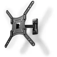 Nedis TVWM1430BK Vollbewegliche-TV-Wandhalterung 23-55 Zoll kippbar 2 Drehpunkte