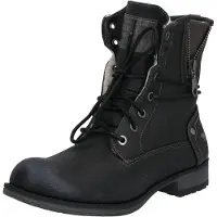 Mustang Damenschuhe Stiefel Schnürer Stiefelette Schwarz Freizeit