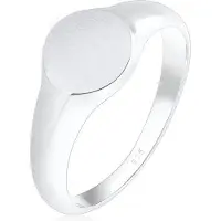 Elli Siegelring "Ring Siegelring Damen Royal Basic Design 925 Silber" Gr. 58, silber, Fingerringe, Damen, 58, ohne Stein, Silber 925 (Sterlingsilber), Siegelring
