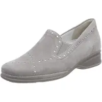 Semler Damen Slipper Veloursleder Keilabsatz breitere Weite EUR 41,5