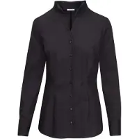 Seidensticker Damen Popeline Bluse mit Kelchkragen langarm 118201 black 46