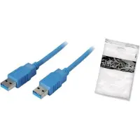 Shiverpeaks USB 3.0, 0.5m, 0,5 m, USB A, USB A, USB 3.2 Gen 1 (3.1 Gen 1), Männlich/Männlich, Blau