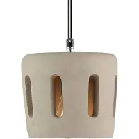 V-TAC Hängelampe VT-7202, grau-aluminiumfarben, 1xE27x60W, Beton, Abmessungen: 110x18x18cm, IP20,