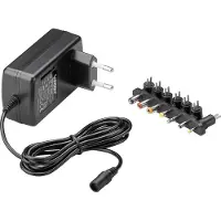 Goobay 9 V - 24 V Universal-Netzteil inkl. 7 DC-Adapter - max. 24 W und 1,5 A 24 Volt Universalnetzteil