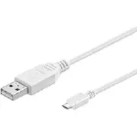 Microconnect USBABMICRO3W, 3 m, USB A, Micro-USB B, USB 2.0, Weiß