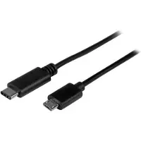 StarTech.com .com 50cm USB-C zu Micro USB-B-Kabel, Datenkabel, USB 2.0, USB C zu Micro-B Datenübertragungskabel, 0,5 m, USB C, Micro-USB B, USB 2.0, 0,48 Gbit/s, Schwarz