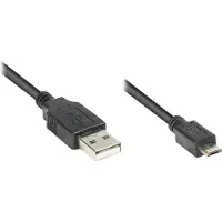 Alcasa electronik USB 2.0 an USB Micro B 3m schwarz