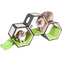 Karlie - Kratzmöbel Hexagone Lounge Grün-Grau, 118,5X35X61,5Cm, 1030639