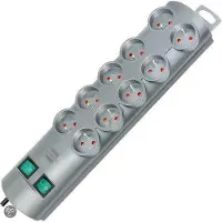 Brennenstuhl Primera-Line Steckdosenleiste 10G 10 Fach Steckdosenleiste 2m mit 2