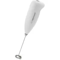 Esperanza EKF001W, Handheld electric milk frother, Weiß, Edelstahl, Tasten, Akku, AA