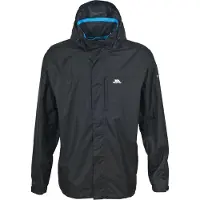 Trespass Outdoorjacke Fraser II, wasserdicht 3000mm, atmungsaktiv 3000mvp, winddicht, Schwarz, XXS