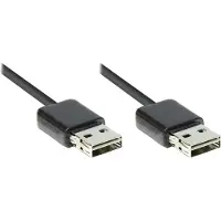 Alcasa USB2.0 Kabel EASY A-A schw. 1m