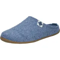 Living Kitzbühel Gipfelkreuz Uni Hauspantoffeln aus Filz mit Fußbett Blau (Media Blue), 3886-568 - Gr. 36