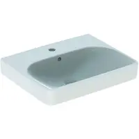Geberit Smyle Square Waschtisch 500259, 55x44cm, mit Hahnloch und Überlauf, 500.259.01.1, Farbe: Weiß