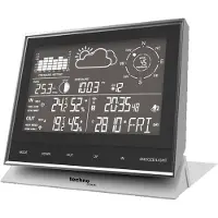 Technoline WS 1700, Schwarz, Innen-Hygrometer, Innen-Thermometer, Außen-Hygrometer, Außen-Thermometer, Regensensor, Windrichtung, Hygrometer, Thermometer, Akku, AAA, 153 mm