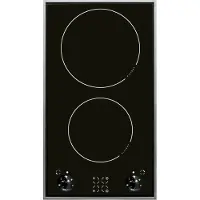 Amica KMC 13280 E, Schwarz, Integriert, Keramik, Keramik, 2 Zone(n), 2 Zone(n)