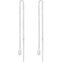 Elli Paar Ohrhänger "Ohrringe Ohrringe Tropfen Durchzieher Panzer Basic 925 Silber" Gr. 83, silber, Ohrringe, Damen, 83, ohne Stein, Silber 925 (Sterlingsilber), Paar Ohrhänger