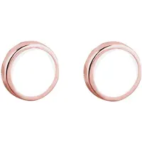 Elli Paar Ohrstecker "Ohrringe Kreis Geo Rund Basic Emaille 925 Silber", rosa (rosegold), Ohrringe, Damen, ohne Stein, Silber 925 (Sterlingsilber), Paar Ohrstecker