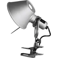 Artemide Klemmleuchte Tolomeo Pinza, alu / grau / zink, für Wohn- / Esszimmer, Aluminium, Design, Wandleuchte, Wandlampe Innen