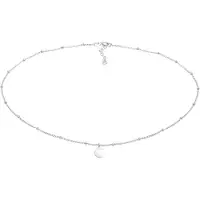 Elli Choker "Halskette Choker Kugelkette Halbmond 925 Silber" Gr. 36, silber, Halsketten, Damen, ohne Stein, Silber 925 (Sterlingsilber), Choker