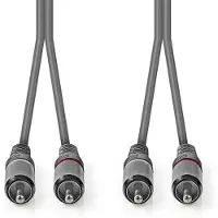 Nedis Coth24200gy50 Stereo-audiokabel 2x Rca M-2x Rca M Vernickelt 5 M