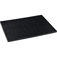 Wenko Maxi Abtropfmatte Kunststoff mit Noppenstruktur, 30 x 40 cm, Strapazierfähige Spülmatte für schnelles Trocknen rutschfest und platzsparend, 1 Stück, Farbe: schwarz