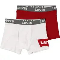 Levi's 2er-Set: Boxershorts in Weiß/ Rot - 152/158