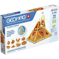 Geomag Magnetspielbausteine "Classic Panels, Recycled", orange, Spielbausteine, Kinder, Kunststoff, Magnetspielbausteine, aus recyceltem Material; Made in Europe