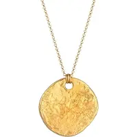 Elli Lange Kette "Halskette Kugelkette Plättchen Coin Organic 925 Silber" Gr. 70, gold, Halsketten, Damen, ohne Stein, Silber 925 (Sterlingsilber), Lange Kette