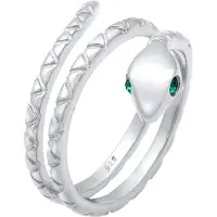 Elli Silberring "Ring Pinky Schlange Statement 925 Silber" Gr. 50, silber, Fingerringe, Damen, 50, Silber 925 (Sterlingsilber), Silberring