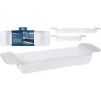 Excellent houseware Ausziehbarer Badewannenträger von , Polypropylen, 55 x 17 x 7,7 cm, weiß