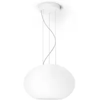 Philips White and Color ambiance Flourish Pendelleuchte weiß, Intelligente Hängeleuchte, Bluetooth/Zigbee, Weiß, LED, Glas, Nicht austauschbare(s) Leuchtmittel