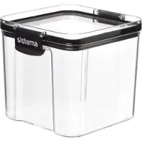 Sistema Aufbewahrungsbox Tritan Quadrat 700 ml Transparent/Schwarz