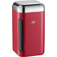 Wesco Vorratsdose, 1,65 Liter, Eckige Dose aus lebensmittelechtem Kunststoff, Farbe: rot