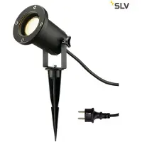 SLV Außenstrahler Nautilus Spike XL, schwarz, Alu, Ø 6,5 cm