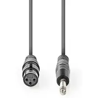 Nedis Cotg15120gy100 Unsymmetrisches Audiokabel Xlr 3-polig F-m Vernickelt 6.35mm 10 M