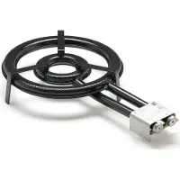 Flames Vlc Paellero T-380, 11400 W, 900 g/h, 3,8 cm, Schwarz, 50 - 60 mm, 3 Bein(e)