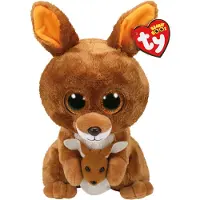TY Beanie Boos Glubschi 24cm M Glubschi Känguru Kipper mit Baby Stofftier mittel