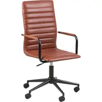 Actona Schreibtischstuhl GROUP "Winslow", braun (cognac braun, schwarz), B:51cm H:103cm T:58cm, Stühle, Schreibtischstuhl, Drehstuhl, Chefsessel, Höhenverstellbar, Armlehne, Cognac Braun