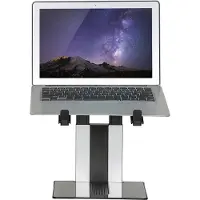 NeoMounts Laptop Ständer NSLS200, für Laptops 10-17″ & bis 5 kg, 6-stufig manuell höhenverstellbar, zusammenklappbar, silber-schwarz