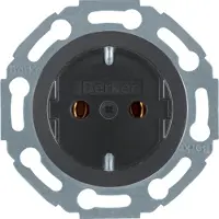 Berker Hager 474521, Typ F, Schwarz, Duroplast, Kunststoff, 250 V, 16 A, 50 - 60