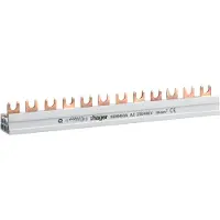 Hager KDN463A Phasenschiene 4 polig mit Gabelanschluss 10mm2 63A 12 Module