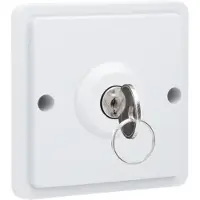 Züblin 701-38700 Spritzwassergeschützter Schlüsselschalter 10 A mit Schraubklemmen, wei 70138700