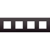 Züblin 124-76400 4 fach Rahmen mit 71 mm Mittenabstand Niko Intense dark brown 12476400