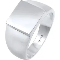 KUZZOI Siegelring "Ring Herren Siegelring Rechteckig Klassik 925 Silber" Gr. 56, silber, Fingerringe, Herren, 56, ohne Stein, Silber 925 (Sterlingsilber), 11mm, Siegelring